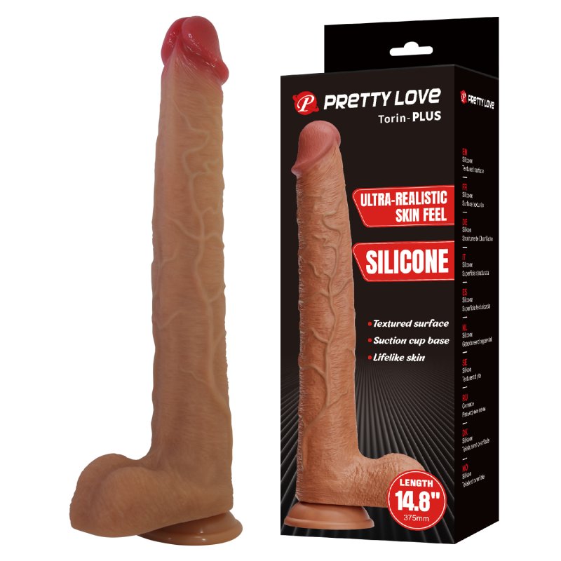 (image for) 14.8 inch Lifelike Textured Dildo