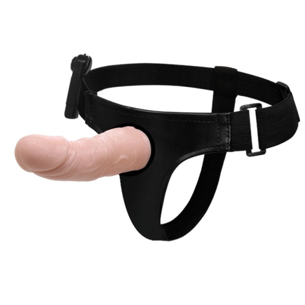 (image for) Vibrating Hollow Dildo Strap On