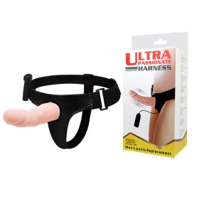 Vibrating Hollow Dildo Strap On