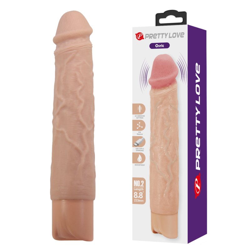 (image for) 8.8\" Lifelike Dildo Vibrator
