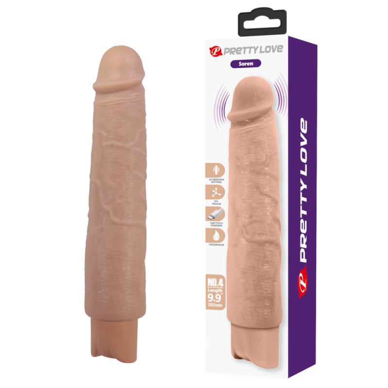 (image for) 9.4\" Lifelike Dildo Vibrator