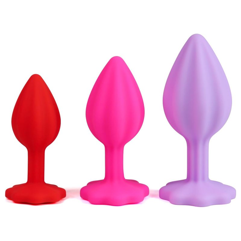 (image for) Silicone Anal Trainer Plugs with Jewel