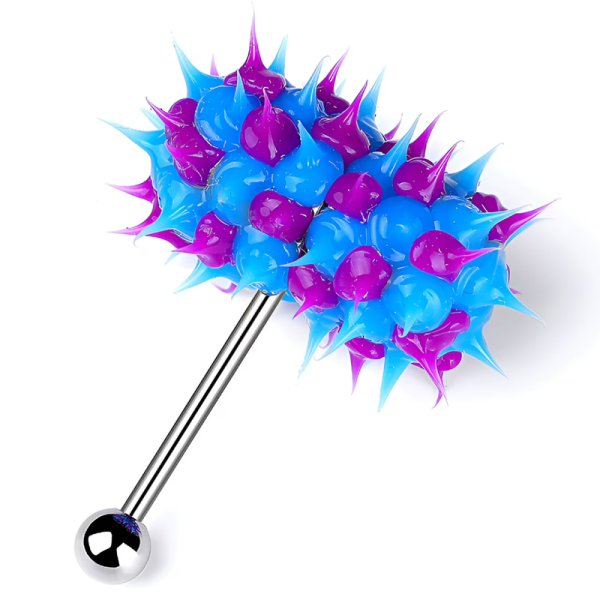 (image for) Silicone Vibrating Spikes Tongue Ring
