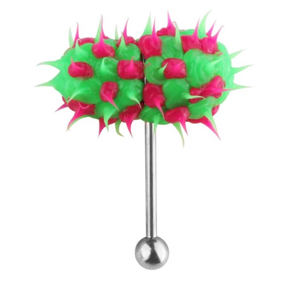 (image for) Silicone Vibrating Spikes Tongue Ring