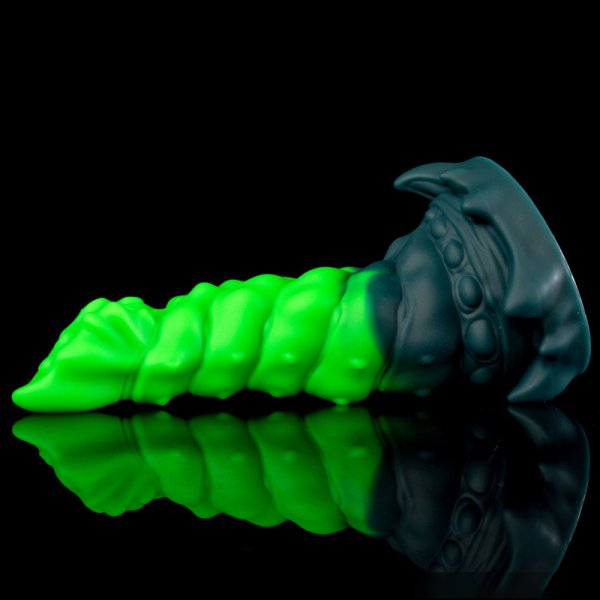 (image for) Spiral Growth Textured Bioluminescent Alien Dildo