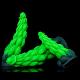 Silicone Dragon Dildo with Scales and Testicles