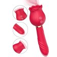 (image for) Double-sided Rose Wand Sucking Vibrator