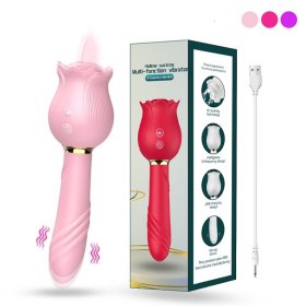 Double-sided Rose Wand Sucking Vibrator