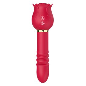 Double-sided Rose Wand Thrusting Vibrator