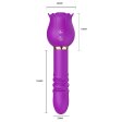 (image for) Double-sided Rose Wand Thrusting Vibrator