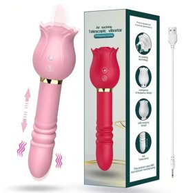Double-sided Rose Wand Thrusting Vibrator