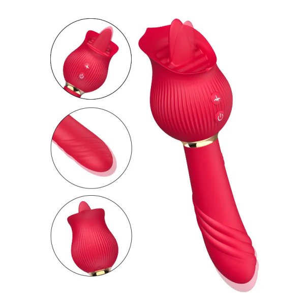 (image for) Double-sided Tongue Wand Licking Vibrator