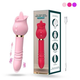 Double-sided Thrusting & Licking Vibrator