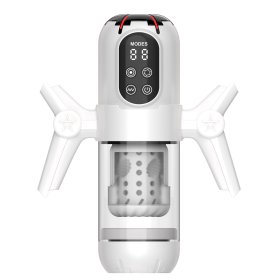 Telescopic Rotating Male Masturbator with Handle
