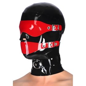 Latex Hood Removable Eyes&Mouth