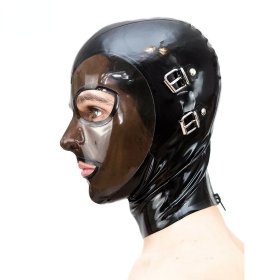 Full Enclosure Latex Hood with Back Zipper