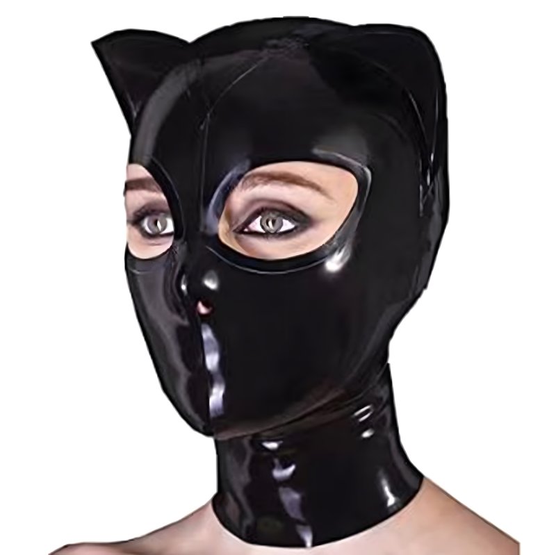(image for) Latex Cat Mask with Closed Mouth