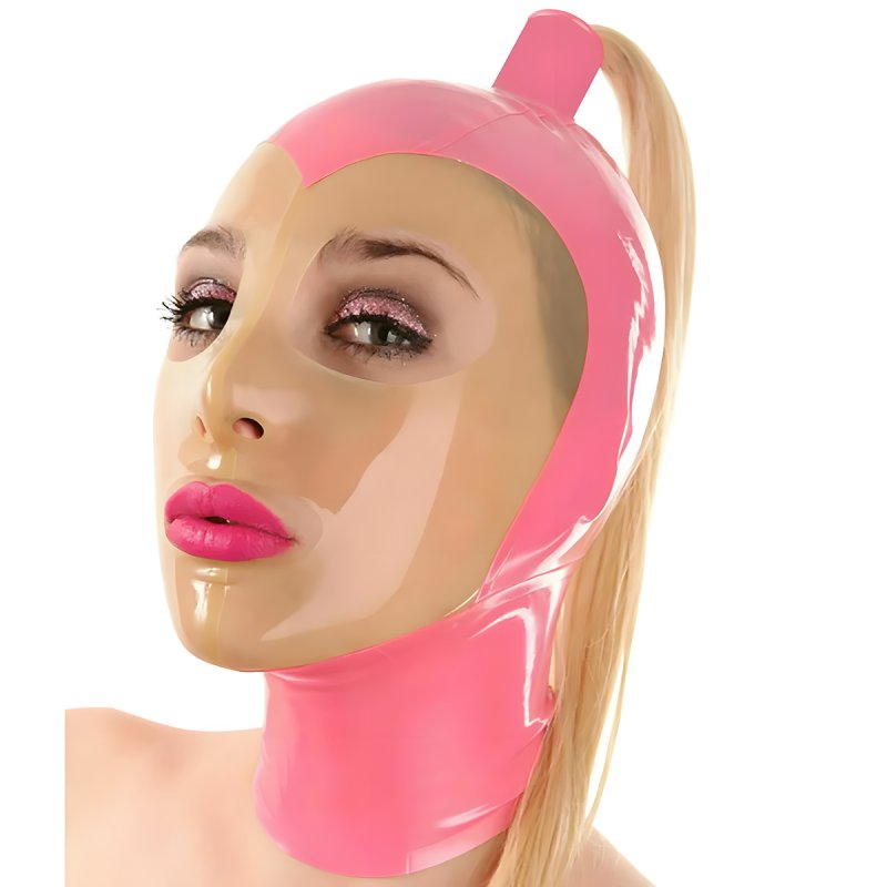 (image for) Latex Transparent Face Mask with 1 Hairpiece