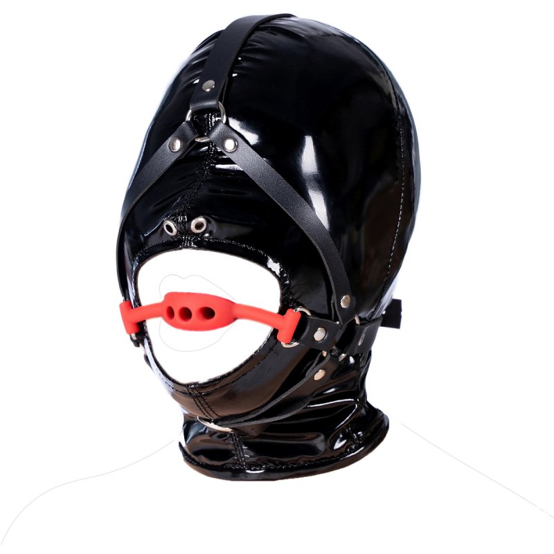 (image for) Fetish Slave Vinyl Hood with Mouth Gag