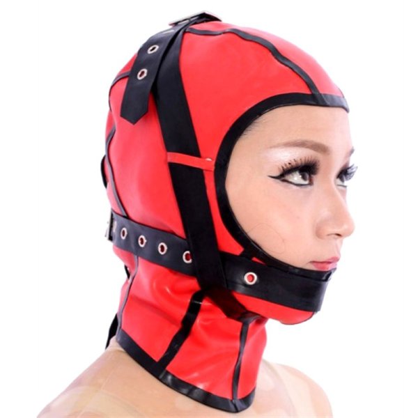 (image for) Latex Hood With Bondage Straps