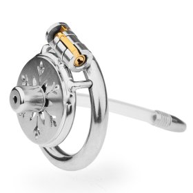 Snowflake Flat Chastity Cage With Urethral