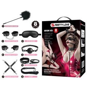 Prettylove 8pcs Leather Bondage Kits