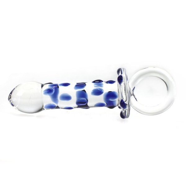 (image for) Blue Bead Glass Butt Plug