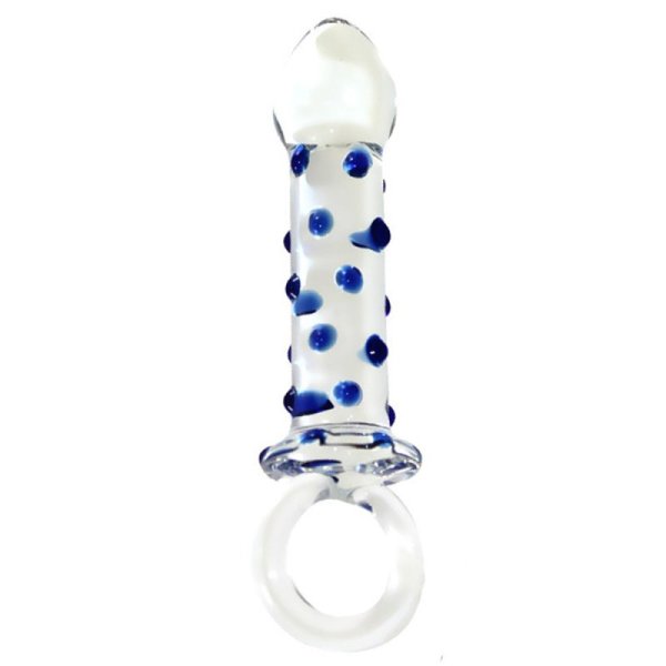 (image for) Blue Bead Glass Butt Plug