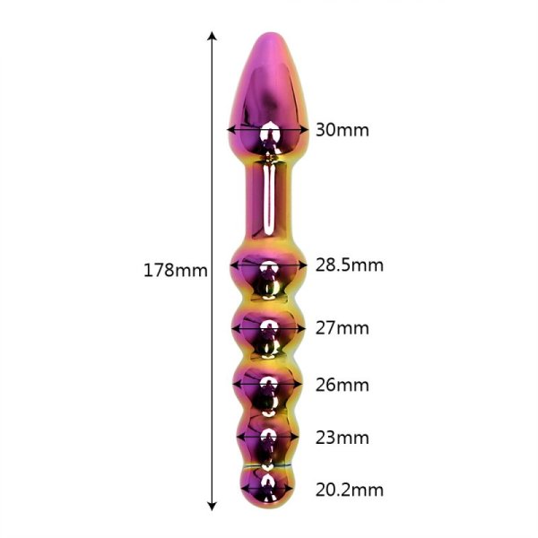 (image for) Double Ended Glass Anal Beads