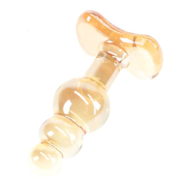 (image for) Three Ball Glass Anal Plug