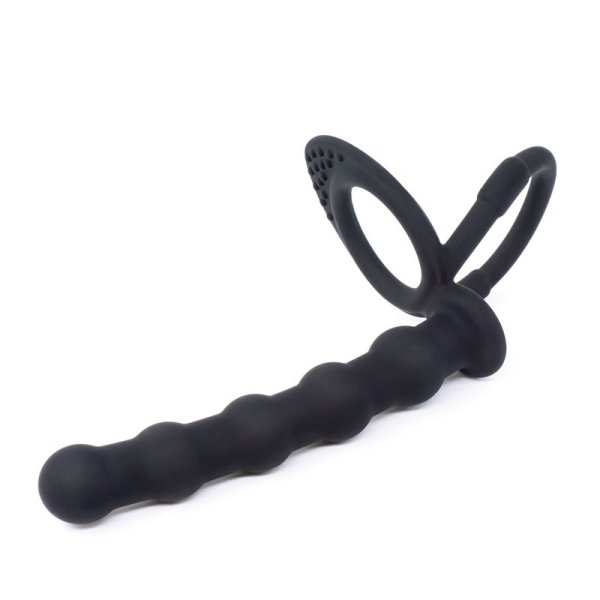 (image for) Cock & Ball Ring with Anal Beads