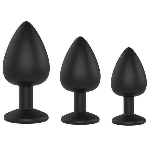 (image for) Geisha Ball Silicone Butt Plug with Diamond