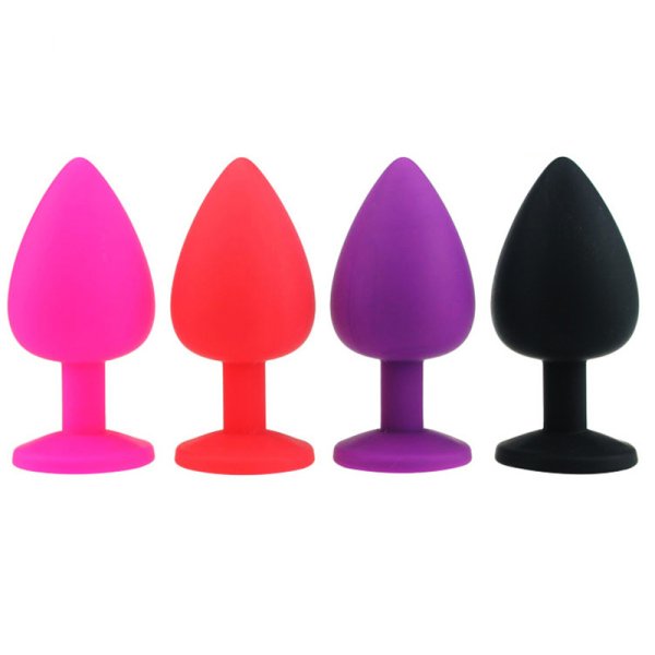(image for) Geisha Ball Silicone Butt Plug with Diamond