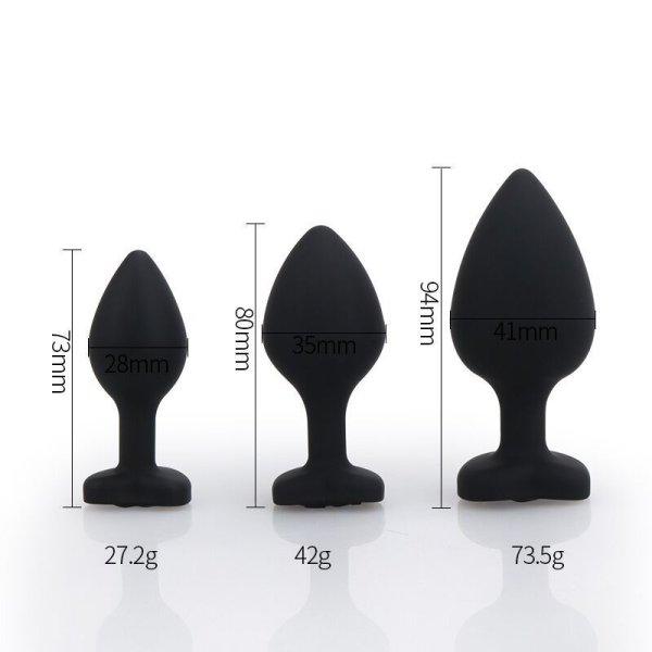 (image for) Heart Diamond Silicone Butt Plug