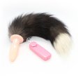 (image for) Faux Fur Fox Tail Vibration Jelly Butt Plug