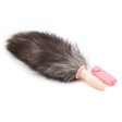 (image for) Faux Fur Fox Tail Vibration Jelly Butt Plug