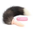 (image for) Faux Fur Fox Tail Vibration Jelly Butt Plug