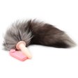 (image for) Faux Fur Fox Tail Vibration Jelly Butt Plug