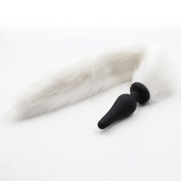 (image for) Silicone Anal Plug With Red Fox Tail