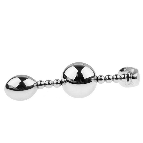 (image for) Bendable Double Ball Steel Butt Plug
