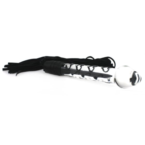 (image for) Heart Glass Dildo With Whip