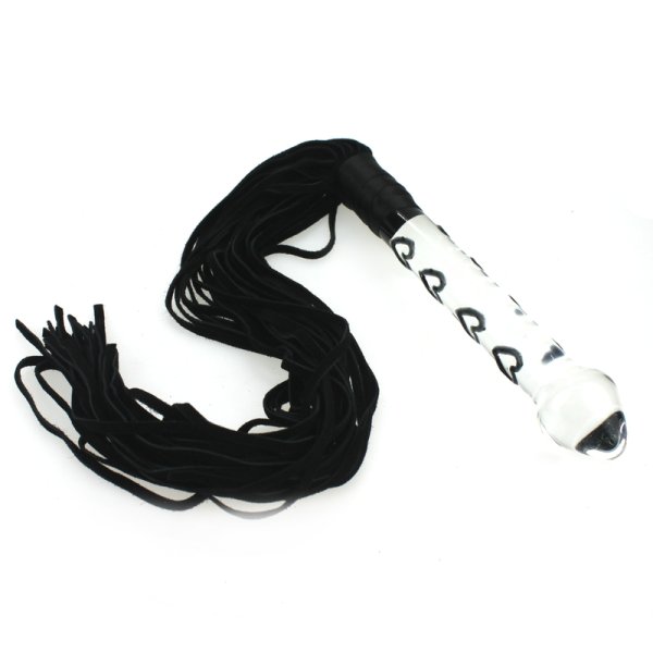 (image for) Heart Glass Dildo With Whip