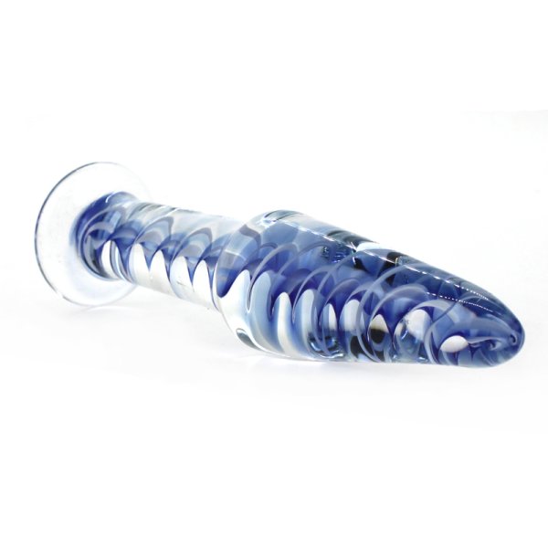 (image for) Blue Grain Glass Anal Plug
