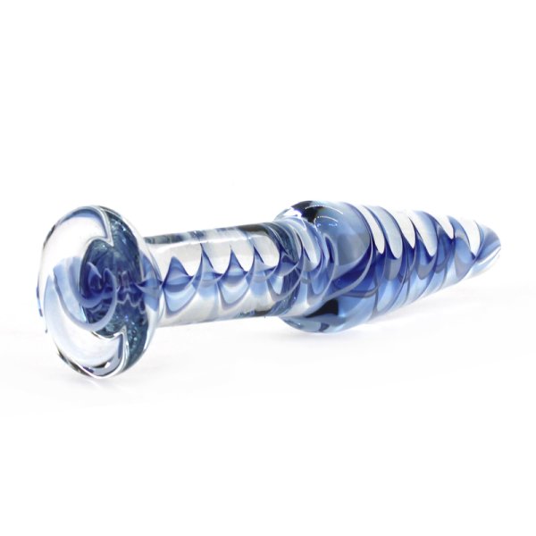 (image for) Blue Grain Glass Anal Plug