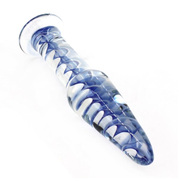 (image for) Blue Grain Glass Anal Plug