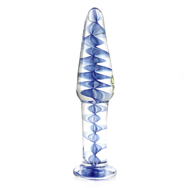 (image for) Blue Grain Glass Anal Plug