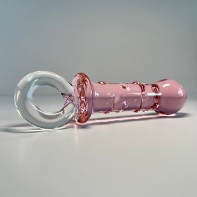 Blue Bead Glass Butt Plug