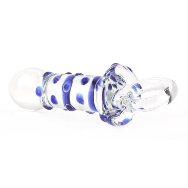 (image for) Blue Bead Glass Butt Plug