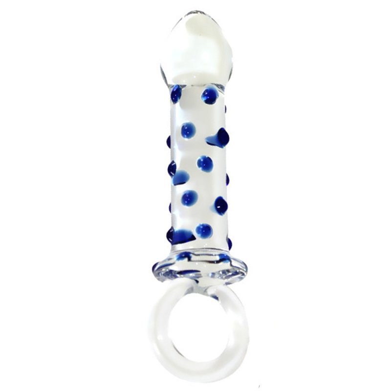 (image for) Blue Bead Glass Butt Plug