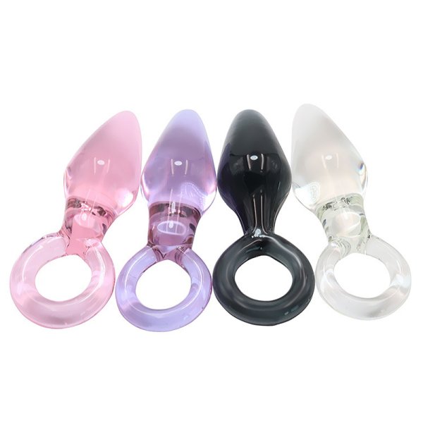 (image for) Glass Anal Plug With Handle Ring